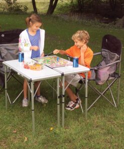 Coleman Pack-Away 4-in-1 Folding Table, Lightweight Outdoor Camping Table with 3 Adjustable Heights, Leveling Feet, & Securing Brackets; Great for Patio & Deck, Camping, Tailgating, & More 14 81rWyFfEMJL
