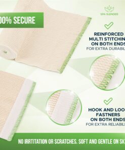 SPA SLENDER 6-inch Elastic Wrap - Compression Bandage with Hook and Loop Closure – Non-Latex Bandage Elastic Wrap for Injuries and Soreness – 2 pcs Washable Wide Elastic Bandage 2 Count 17 81rXlyJdWJL