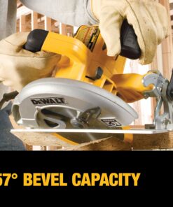 DEWALT Circular Saw, 15 Amp, 57 Degree Bevel, Electric Brake, Corded (DWE575SB) Circular Saw Only 31 81rYR2bVBqL