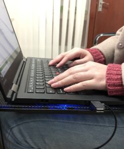 AICHESON Laptop Cooling Pad 2 1000RPM Fans Portable Computer Cooler, Blue LEDs, S007 60 81rZQyTgCL
