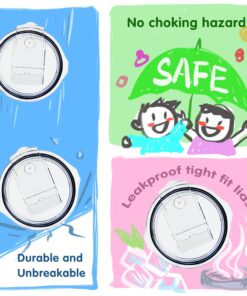 Housavvy Sippy Cups for Toddlers, Easy Clean, Dishwasher Safe, BPA Free Kids Stainless Steel Cups with Tritan Lids and Kids Smoothie Silicone Reusable Ocean -1 18 81ra5ZiywoL