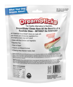 DreamBone DreamSticks, Rawhide Free Dog Chew Sticks Made with Real Chicken and Vegetables, 15 Sticks 15 Count 13 81rbi1gmXsL
