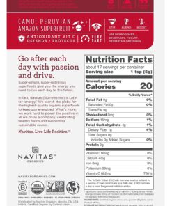 Navitas Organics Camu Camu Powder, 3 oz. Bag, 17 Servings — Organic, Non-GMO, Gluten-Free 12 81rcAAAUBFL