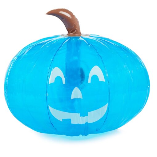 Teal Pumpkin 15" Inflatable for Halloween Decorations - Blow Up Indoor/Outdoor Jack O Lantern Decor - Official Teal Pumpkin Project Gear - Decorations for Fall