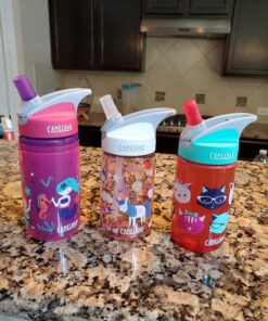 CamelBak Eddy Kids Water Bottle Kids Big Bite Valve - Spill Proof - Water Bottle for Kids - BPA-Free Water Bottle Meow 19 81rccLm6eXL