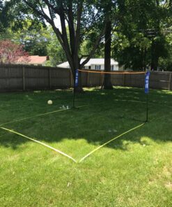 JOOLA HIT MIT Adjustable Height Portable Badminton Net Set - Competition Multi Sport Indoor or Outdoor Net for Playing Pickleball, Kids Volleyball, Soccer Tennis, Lawn Tennis - Easy and Fast Assembly 10 FT 26 81rd7rQgn7L