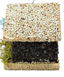 Alternative view of Edible Birdhouses |Reseedable Wooden Birdhouse Covered w/Birdseed | Squirrel Proof Bird Feeder |Made in The USA (SL) Short Light Roof