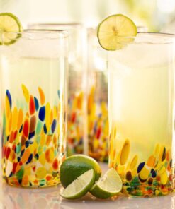 Novica Colorful Handblown Glass Highball Cocktail (Set of 6) 16 81rexCt3JgL