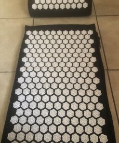 Dr Relief Acupressure Mat 28" x 17" - Shiatsu Intervention Mat & Pillow Gift Set - Quick Back & Neck Pain Relief for Men & Women, Cushion for Sciatica, Trigger Point Therapy, Stress Relief Black/White Spikes 29 81ri qg6S2L 1