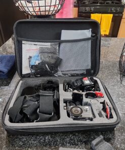 TEKCAM Large Carrying Case Action Camera Storage Bag Compatible with Gopro Hero 12 11 10 9 8 7 6 5/AKASO EK7000 Brave 4 V50X Brave 7LE/Dragon Touch/APEXCAM/Vemont 4K Action Camera Travel Carry Case Case-Large 21 81ri6deYSSL