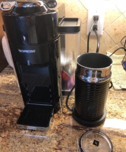 Nespresso Vertuo Coffee and Espresso Machine by De'Longhi with Milk Frother, 236.59 Milliliters, Piano Black Machine + Frother 42 81ri8GmLML