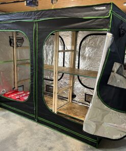 VIVOSUN S848 4x8 Grow Tent, 96"x48"x80" High Reflective Mylar with Observation Window and Floor Tray for Hydroponics Indoor Plant for VS4000/VSF4300 Black 96"x48"x80" 32 81riFLxW6L