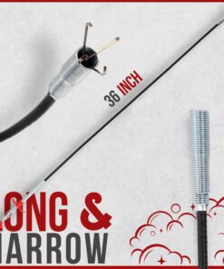 36" Snake Drain Clog Remover - Used as Hair Clog Remover for Sink, Shower, and Bathtub - Dryer Vent Cleaner, and as a Flexible Grabber Tool for Hard to Reach Places - By RAM-PRO 36 Inch 1 Pack 21 81rinau9a6L