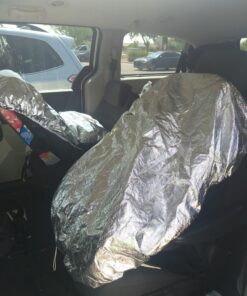 Car Seat Sun Shade Cover - Keep Your Baby's Carseat at a Cooler Temperature - Covers and Blocks Out Heat & Sun - More Comfortable for Baby or Child - Protection from UV Sunlight - Mommy's Helper 40 81riuPT8ryL 1