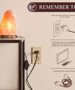 Crystal Allies: Natural Himalayan Salt Fire Bowl Lamp with Rough Salt Chunks & Dimmable Switch, 6" - Pack of 2 Salt Bowl - Pack Of 2 8 81rlB6UWvML