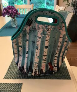 Artovida Artists Collective Insulated Neoprene Lunch Bag With - Design by Michelle Li Bothe (Germany) Birches - Washable Soft Lunch Tote for Work and Picnic - Classic Michelle Li Bothe Birches 33 81rlEfTYLIL