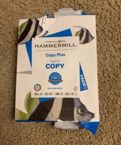 Hammermill Printer Paper, 20 lb Copy Plus, 8.5 x 11 - 1 Ream (500 Sheets) - 92 Bright, Made in the USA, 105007R 8.5x11 1 Ream | 500 Sheets 26 81rlXmwsl L