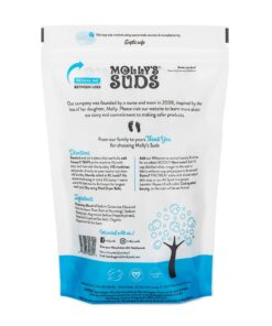 Molly's Suds Original Laundry Detergent Powder | Natural Laundry Detergent Powder for Sensitive Skin | Earth-Derived Ingredients, Stain Fighting | 120 Loads (Peppermint) Peppermint 5.01 Pound (Pack of 1) 19 81rm54HF40L