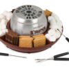 Nostalgia Tabletop Indoor Electric S'mores Maker - Smores Kit With Marshmallow Roasting Sticks and 4 Trays for Graham Crackers, Chocolate, and Marshmallows - Movie Night Supplies - Brown Original S'mores 12 81rmHq96Z5L