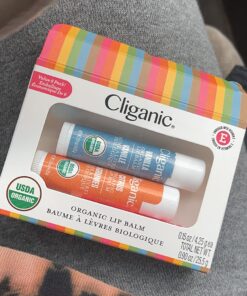 Cliganic USDA Organic Lip Balm Set - 6 Flavors - 100% Natural Moisturizer for Cracked & Dry Lips Variety 6 Count (Pack of 1) 50 81rmZ9Xb3PL
