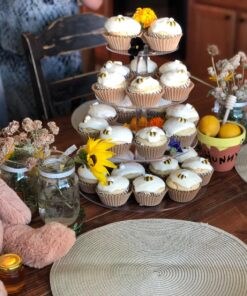 YestBuy 4 Tier Cupcake Stand, Acrylic Cupcake Tower Stand, Premium Cupcake Holder, Clear Cupcake Display Tree Tower Stand for 52 Cupcakes, Display for Pastry Wedding Birthday Party (4 Tier Round) 4 Tier Round 25 81rnyMh6ouL