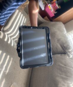 SEYMAC iPad Air 5th/ 4th Generation Case 10.9 Inch, Full-Body Shockproof Protective with Screen Protector, 360° Rotating Stand/Handle/Shoulder Strap/Pencil Holder, Black For iPad Air 5th/4th Generation 40 81rnytFdwML