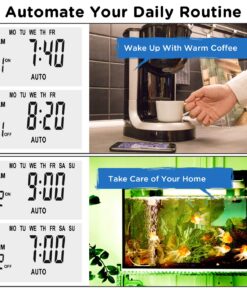 Enover 7 Day / 24 Hour Programmable Digital Weekly Light Switch Timer Plug for Electrical Outlet with Anti-theft Random Option (15A/1800W,1Pack) 17 81roK07nOmL