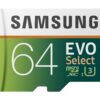 SAMSUNG (MB-ME64GA/AM) 64GB 100MB/s (U3) MicroSDXC EVO Select Memory Card with Full-Size Adapter