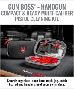 Real Avid Handgun Cleaning Kit: All in One 13 Piece Pistol Cleaning Kit With Cleaning Rod, Bore Brushes, Gun Cleaning Jags & Gun Cleaning Patches For .22 .357 9MM .38 .40 .44 & .45 Caliber Handguns 31 81rpfnJqrS