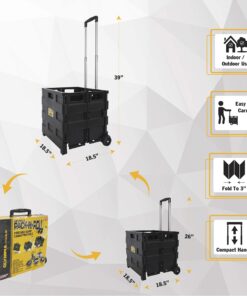 Olympia Tools 85-010 Grand Pack-N-Roll Portable Tools Carrier with Telescopic Handle, 80 Lb. Load Capacity, Black Grand Pack-N-Roll Portable Tool Carrier 23 81rq40wBqFL