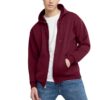 Hanes Men’s Full-Zip EcoSmart Hoodie, Fleece Hooded Sweatshirt with Zipper XX-Large Maroon