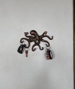 Zeckos Swimming Octopus Antique Bronze Finish Decorative Wall Hook 19 81rqRVFnM L