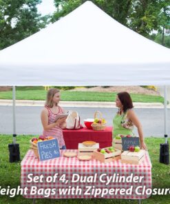 King Canopy Weight Bags for Instant Pop Up Canopy, Shelter, Sand Bags, Leg Weight, Patio, 4 Pack, Black, INAWB400 16 81rqiZKandL