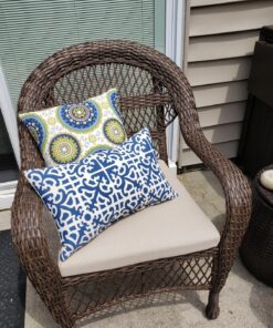 Greendale Home Fashions Rectangle Outdoor Accent Pillows, Indigo, Set of 2 30 81rqs5m54VL