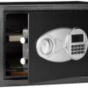Amazon Basics Steel Security Safe and Lock Box with Electronic Keypad - Secure Cash, Jewelry, ID Documents, 0.5 Cubic Feet, Black, 13.8"W x 9.8"D x 9.8"H 7 81rrQJ0oRfL