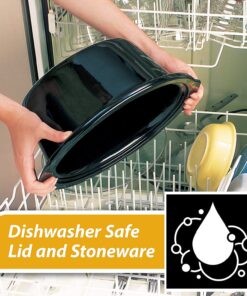 8-quart Oval Manual Slow Cooker - with Removable, Dishwasher-safe Stoneware insert, Dishwasher-safe Glass Lid 10 81rrl45QH8L