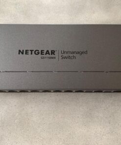 NETGEAR 10-Port Gigabit/10G Ethernet Unmanaged Switch (GS110MX) - with 8 x 1G, 2 x 10G/Multi-gig, Desktop, Wall or Rackmount, and Limited Lifetime Protection 10 port | Multi-Gig | 2xUplinks 29 81rs5c58tLL