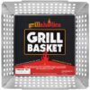 Grillaholics Grill Basket for Outdoor Grill - Durable Premium Stainless Steel Vegetable Grill Basket - XL Family Size BBQ Grill Basket - Perfect Grilling Accessories for Veggies, Fish, Shrimp & Kebabs 3 81rsH7FtcQL