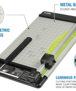 CARL Heavy Duty Rotary Paper Trimmer - 12238, Black/Silver, 18inch 18-Inch 12 81rsMu ffkL