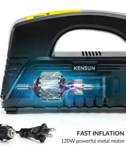 Kensun AC/DC Digital Tire Inflator for Car 12V DC and Home 110V AC Rapid Performance Portable Air Compressor Pump for Car, Bicycle, Motorcycle, Basketball and Others 37 81rt4oGvrCL