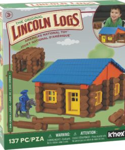 Alternative view of LINCOLN LOGS – Oak Creek Lodge – 137 Pieces - Real Wood Logs-Ages 3+ - Best Retro Building Gift Set for Boys/Girls – Creative Construction Engineering – Top Blocks Game Kit - Preschool Education Toy Classic