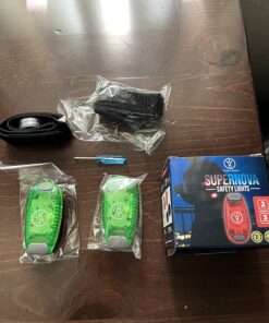 LED Safety Light 2 Pack - Nighttime Visibility for Runners, Cyclists, Walkers, Joggers, Kids, Dogs, Relays & More - Clip to Clothes Strap to Wrist, Ankle, Bike, Collar, or Just About Anywhere! Green 17 81rwLD0q9oL