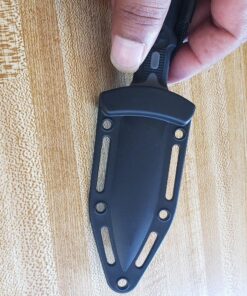 MTech USA – Fixed Blade Knife – Neck Knife - Black Blade, Black and Grey Nylon Fiber Handle, Includes Nylon Fiber Sheath w/ Ball Chain - Hunting, Camping, Survival, Tactical – MT-20-14GY,Black/Grey Black/Grey 39 81rwd09YsdL