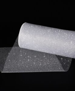Sparkling Tulle Ribbon Roll Glitter Tulle Spool, 6 Inches by 25 Yards for Christmas Wedding Gift Wrapping Tutu Skirt, Party Decoration Silver 17 81rxdaQdFbL