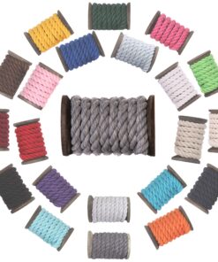 Ravenox Natural Twisted Cotton Rope | Made in The USA | Strong Triple-Strand Cordage for Sports, Décor, Pet Toys, Crafts, Macramé & Indoor Outdoor Use| by The Foot & Diameter (Multiple Color) Gray 1/2 Inch x 50 Feet 13 81ryChqBteL 6