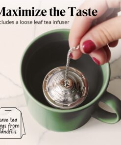 Willow & Everett Whistling Tea Kettle for Stove Top - 2.75 Quart Tea Pots for Stove Top w/Stainless Steel, Mirror Finish & Strainer Single Handle 29 81ryO2BRZAL