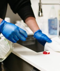 GLOVEWORKS Blue Vinyl Light-Industrial Disposable Gloves, 3 Mil, Food-Safe, Latex & Powder-Free, Medium, Case of 1000 16 81rz5DxwsGL