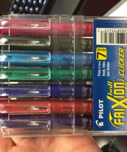 PILOT FriXion Clicker Erasable, Refillable & Retractable Gel Ink Pens, Fine Point, Assorted Color Inks, 7-Pack Pouch (31472) Fine Tip 47 81rzH4AurL