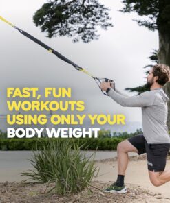 TRX All-in-One Suspension Training System: Weight Training, Cardio, Cross Training, Resistance Training. Full Body Workouts for Home, Travel, and Outdoors. Includes Indoor & Outdoor Anchor system 24 81rzLZziZAL 1