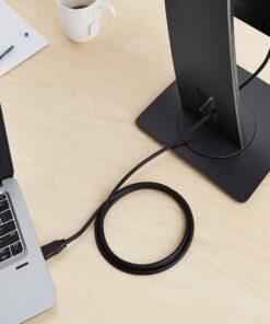 Amazon Basics DisplayPort 1.2 Cable, 21.6Gbps High-Speed, 4K@60Hz, 2K@165Hz, Gold-Plated Plugs, 6 Foot, Black 6 Feet 14 81s AodpEIL